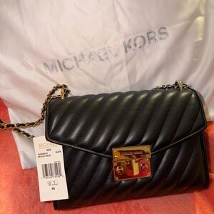 Michael Kors Rose Medium Quilted Shoulder Bag NWT